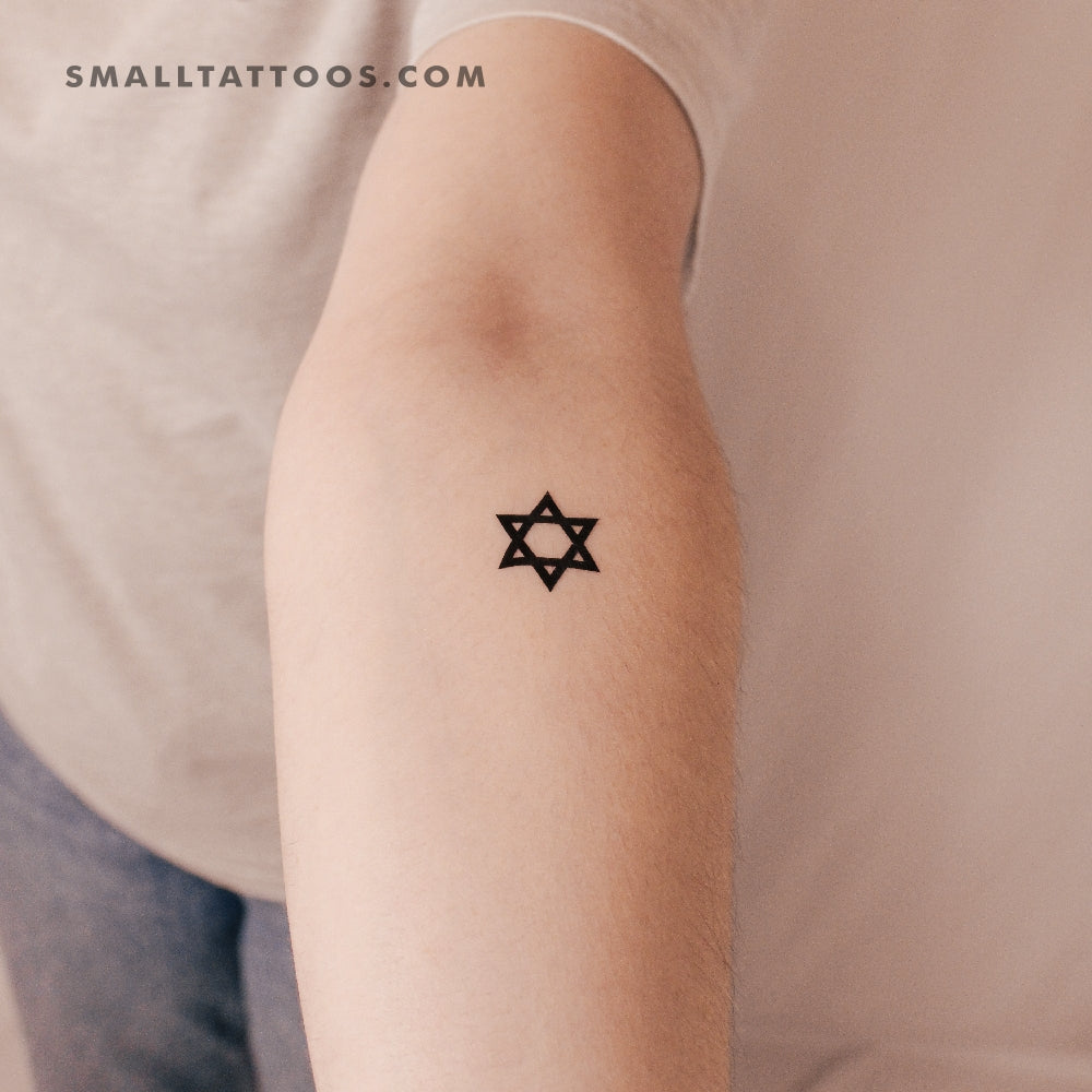 Tatuaje temporal de estrella de David pequeña (juego de 3)