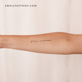 Girl You Are Beautiful Temporary Tattoo (Set of 3)