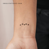Chaotic CHAOS Temporary Tattoo (Set of 3)