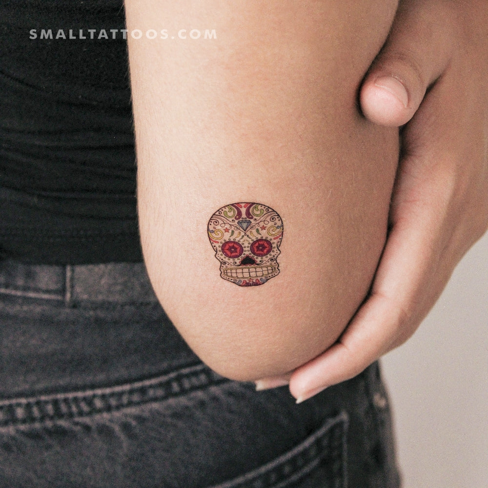Tatuaje temporal de calavera de azúcar (juego de 3)