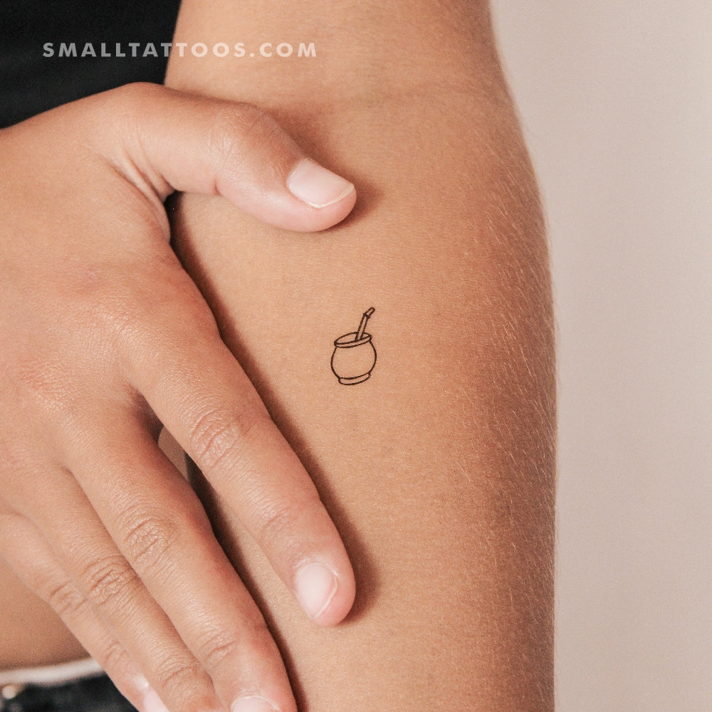 Tatuaje temporal de bebida mate (juego de 3)
