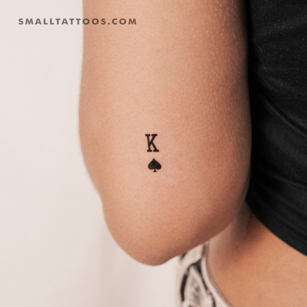 King Of Spades Temporary Tattoo (Set of 3)