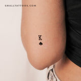 King Of Spades Temporary Tattoo (Set of 3)