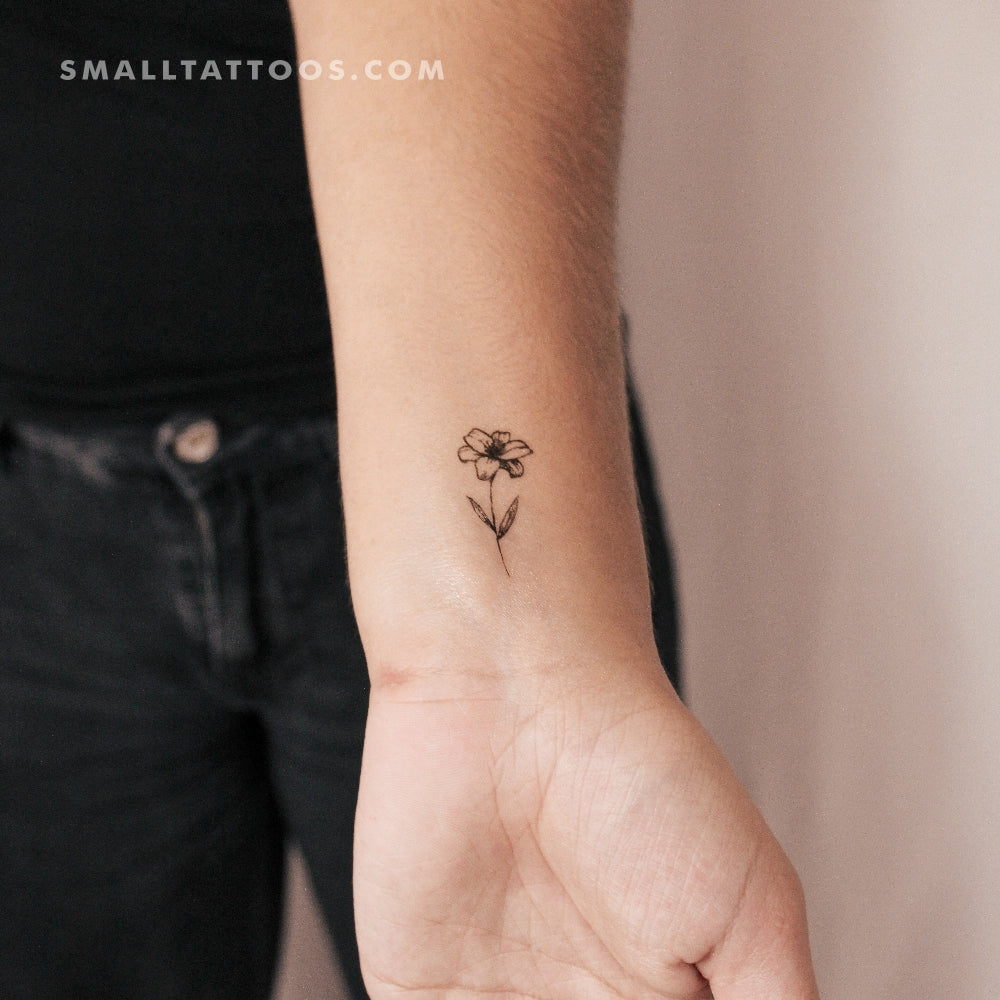 lily flower tattoos Lily Flower Temporary Tattoo (Set of 3)