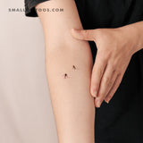 Skiers Temporary Tattoo (Set of 3)