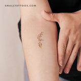 Small Watercolor Forget-me-not Temporary Tattoo (Set of 3)