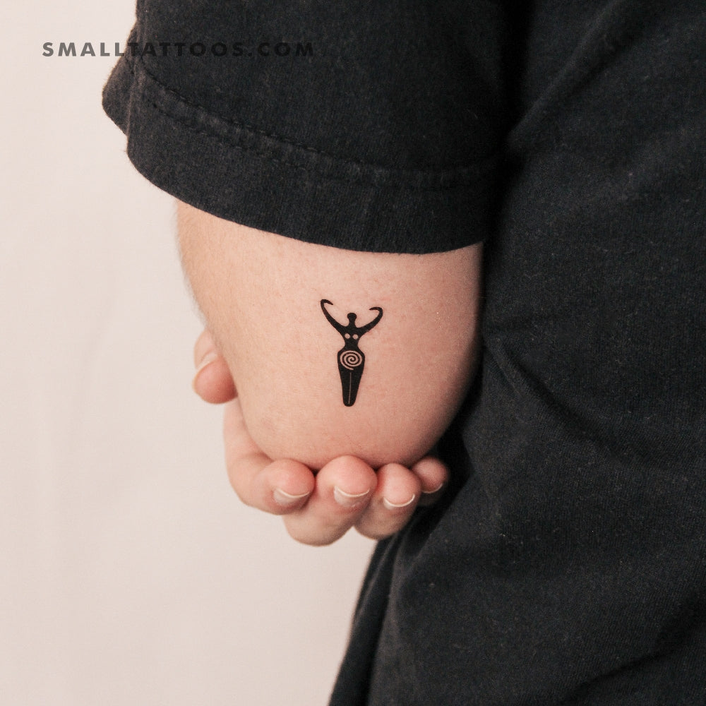 Tatuaje temporal del símbolo de la diosa espiral (juego de 3)