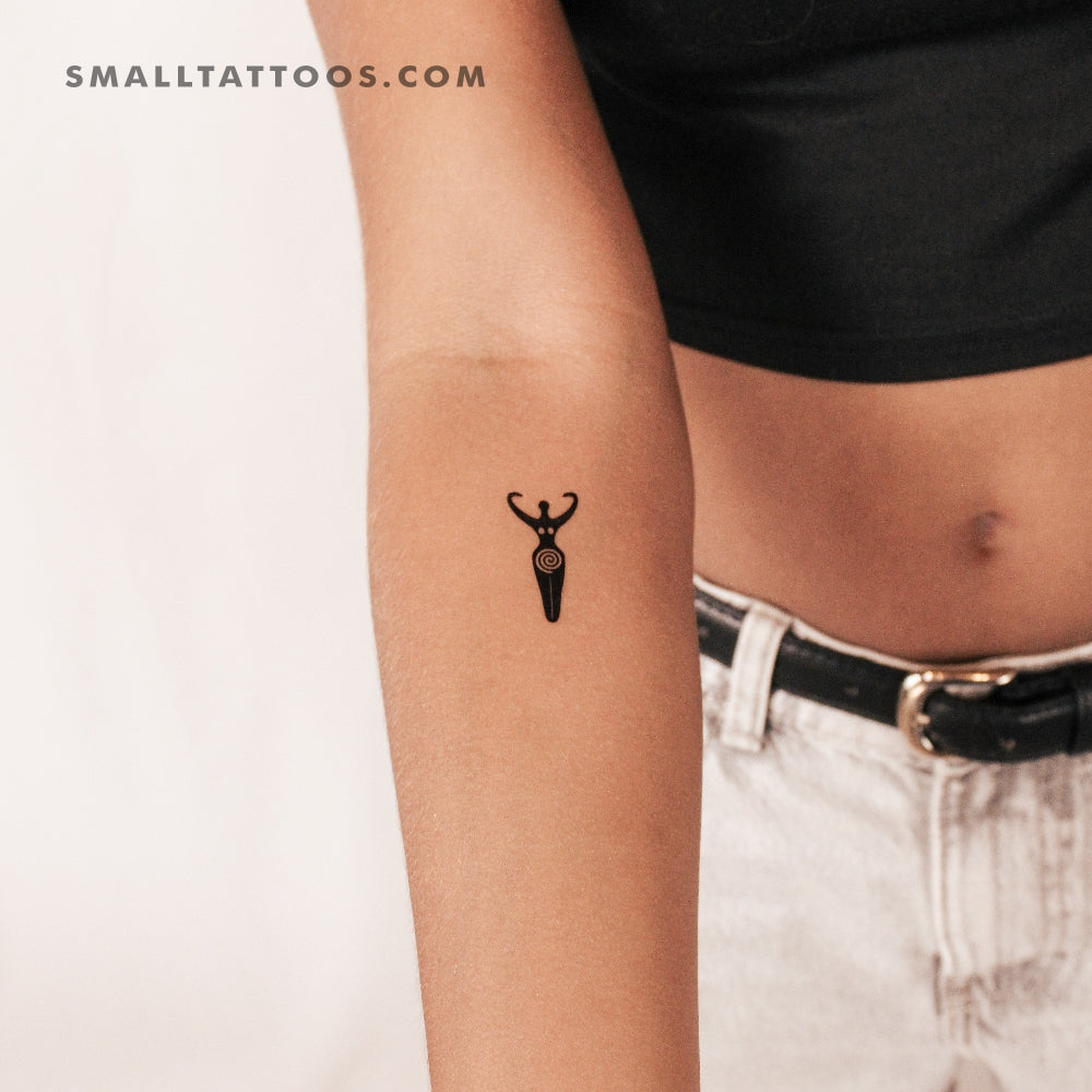 Tatuaje temporal del símbolo de la diosa espiral (juego de 3)