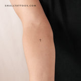 Small Minimalist Cross Temporary Tattoo (Set of 3)