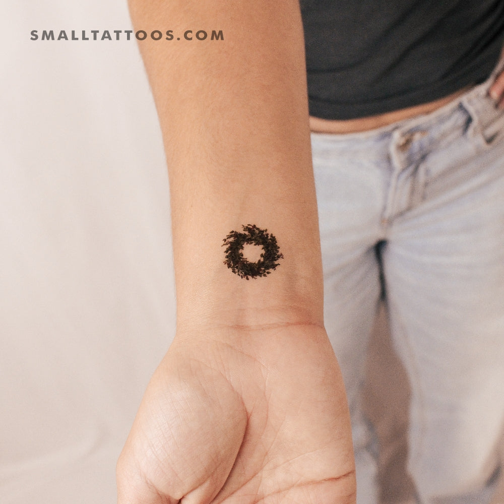 Tatuaje temporal de corona de muérdago (juego de 3)