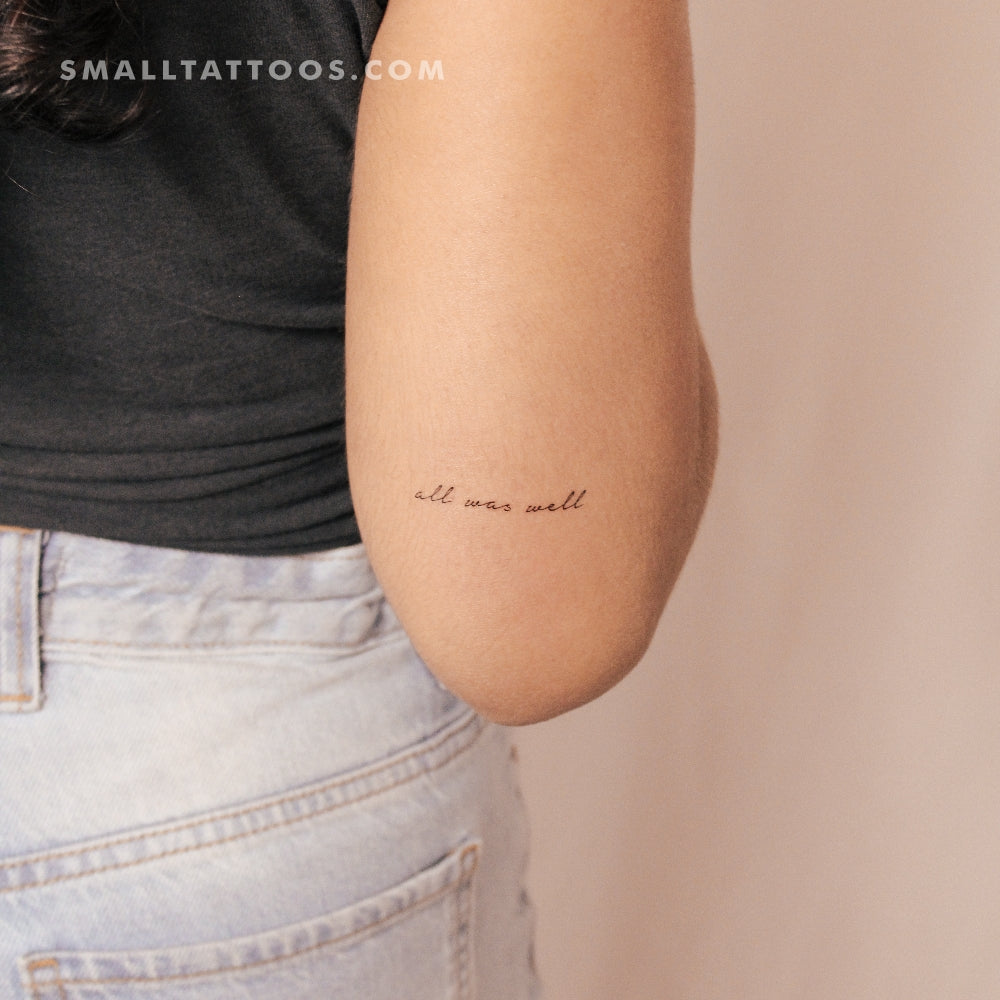 Tatuaje temporal "Todo estaba bien" (juego de 3)