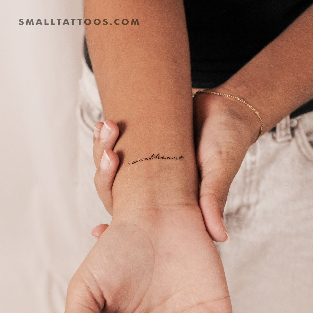 Tatuaje temporal de corazón (juego de 3)