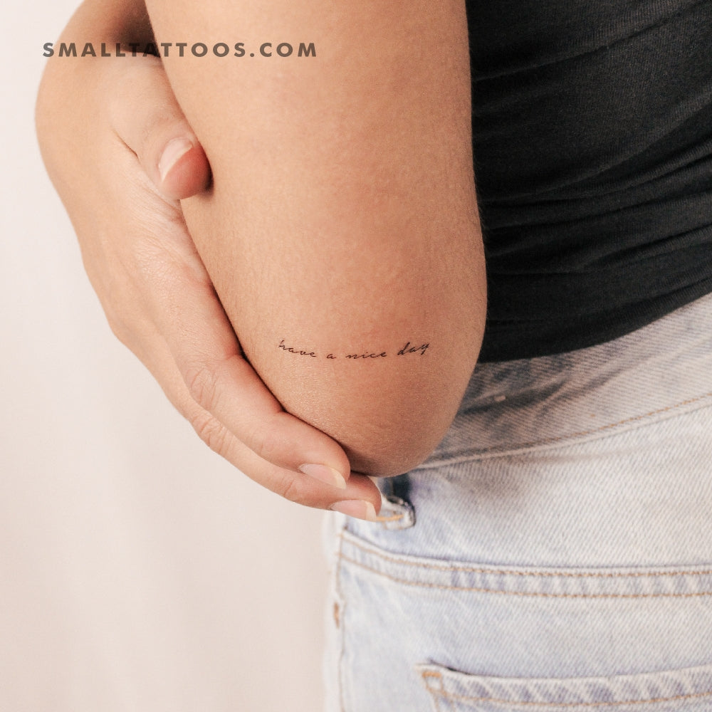 Tatuaje temporal "Que tengas un buen día" (juego de 3)