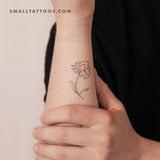 Flower Temporary Tattoo By M3.Ink (Set of 3)