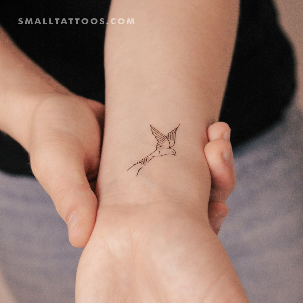 Swallow Temporary Tattoo By M3.Ink (Set of 3)
