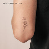 Peony Temporary Tattoo By M3.Ink (Set of 3)