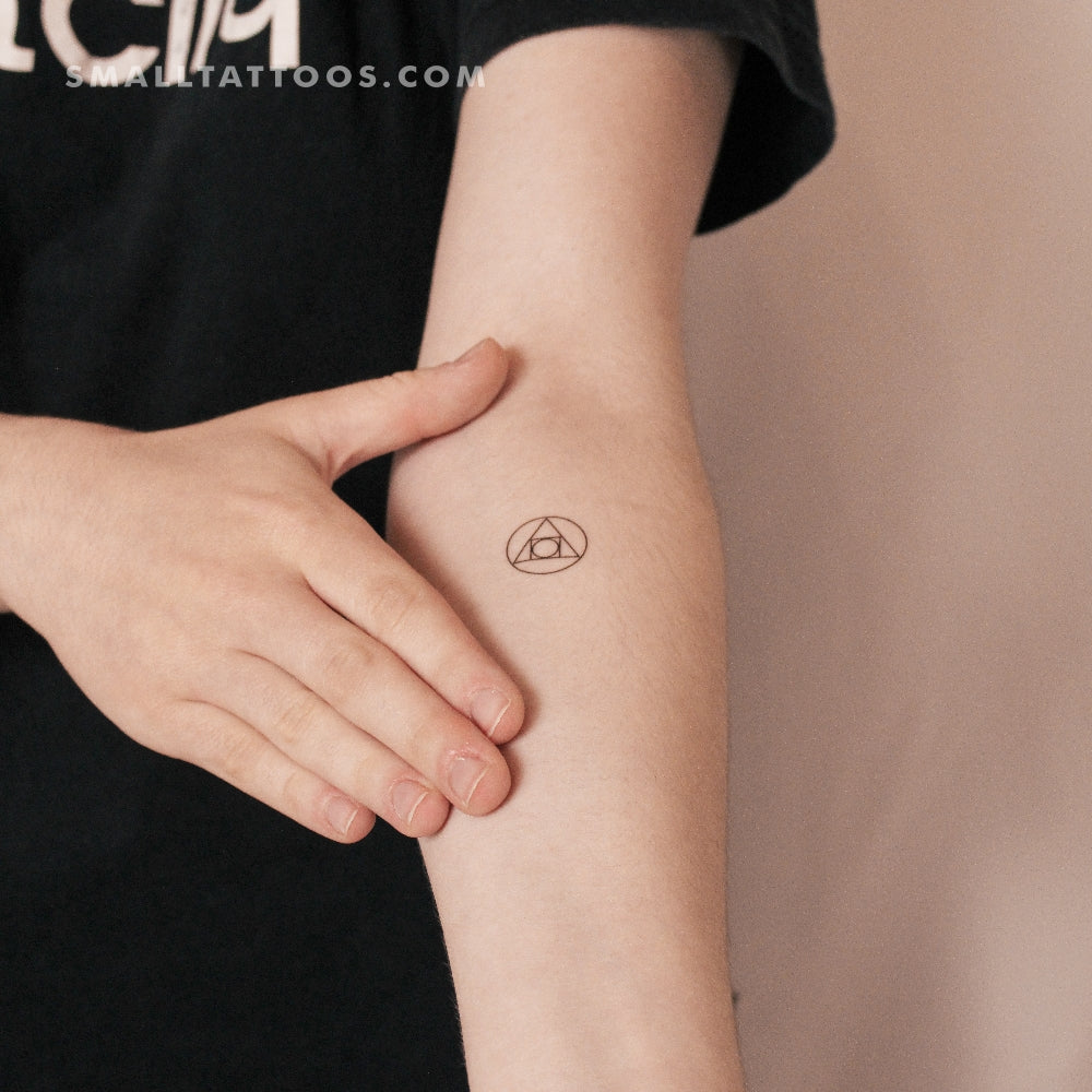 Philosopher's Stone Symbol Temporary Tattoo (Set of 3)