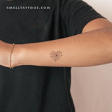 Heart Shaped Spiderweb Temporary Tattoo (Set of 3)