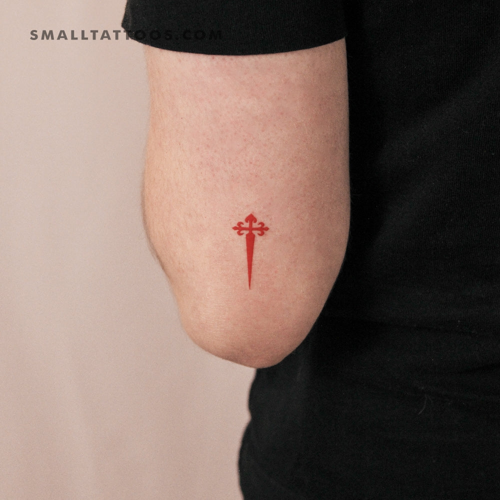 Cross Of Santiago Temporary Tattoo - Set of 3