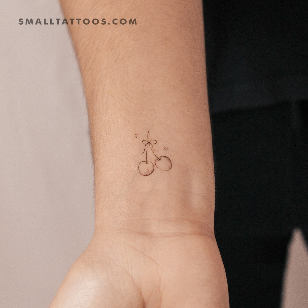 Cherries By Stefano Mazza Temporary Tattoo (Set of 3)