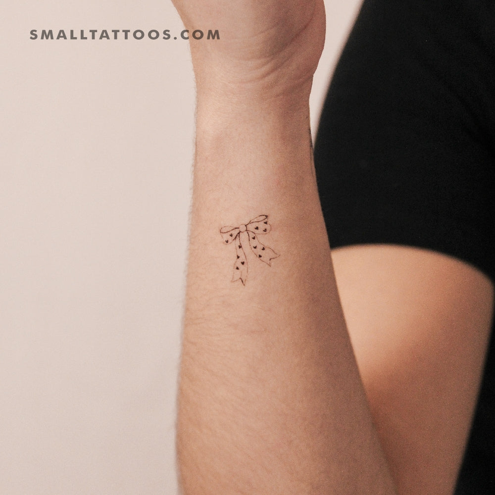 Ribbon Bow By Stefano Mazza Temporary Tattoo (Set of 3)