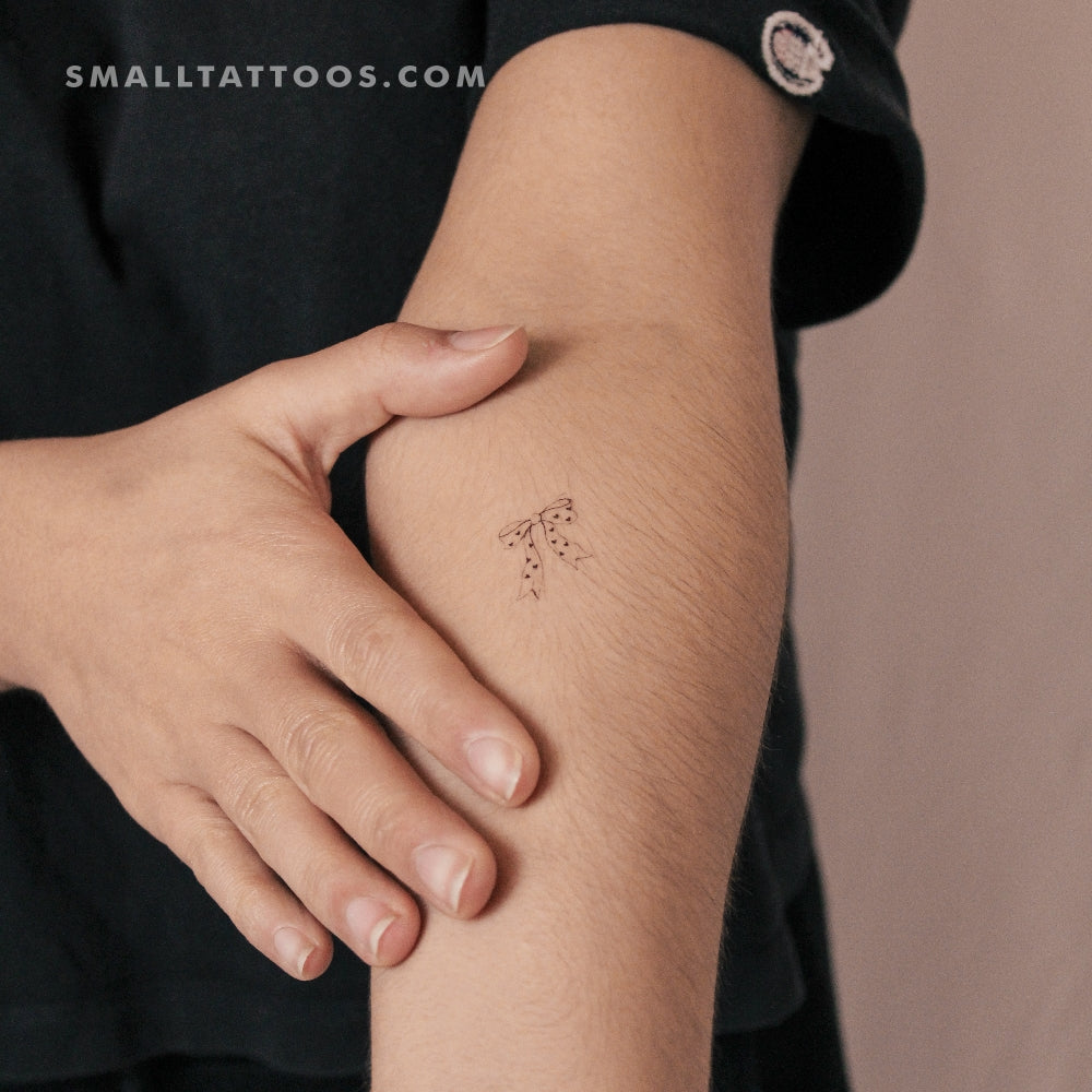 Ribbon Bow By Stefano Mazza Temporary Tattoo (Set of 3)