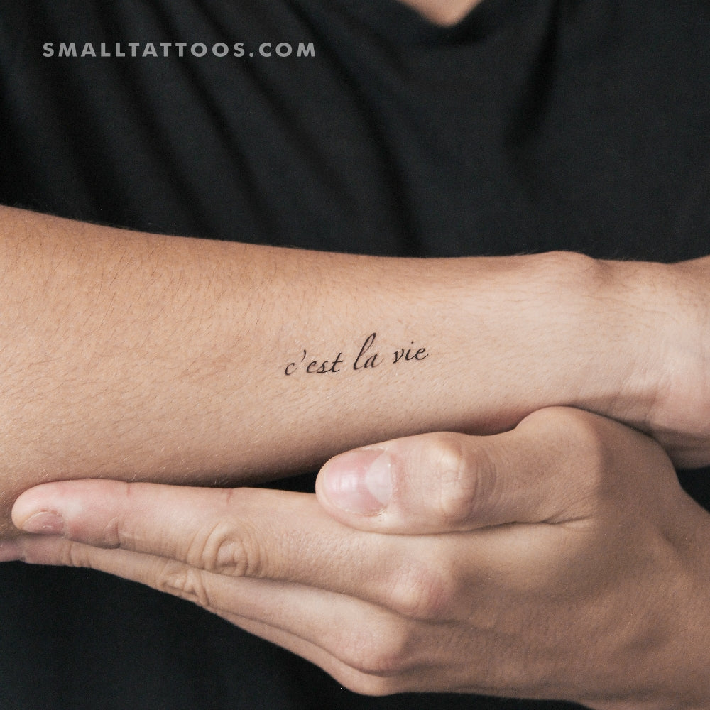 C'est La Vie By Stefano Mazza Temporary Tattoo (Set of 3)