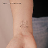 Lovely Teddy Bear By Stefano Mazza Temporary Tattoo (Set of 3)