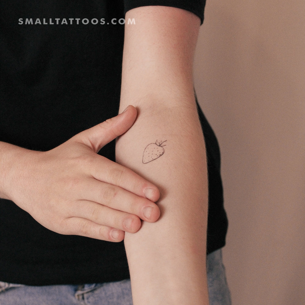 Strawberry By Stefano Mazza Temporary Tattoo (Set of 3)