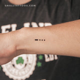 Morse Code B Temporary Tattoo (Set of 3)