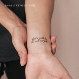 God Is With Her She Will Not Fall Temporary Tattoo (Set of 3)