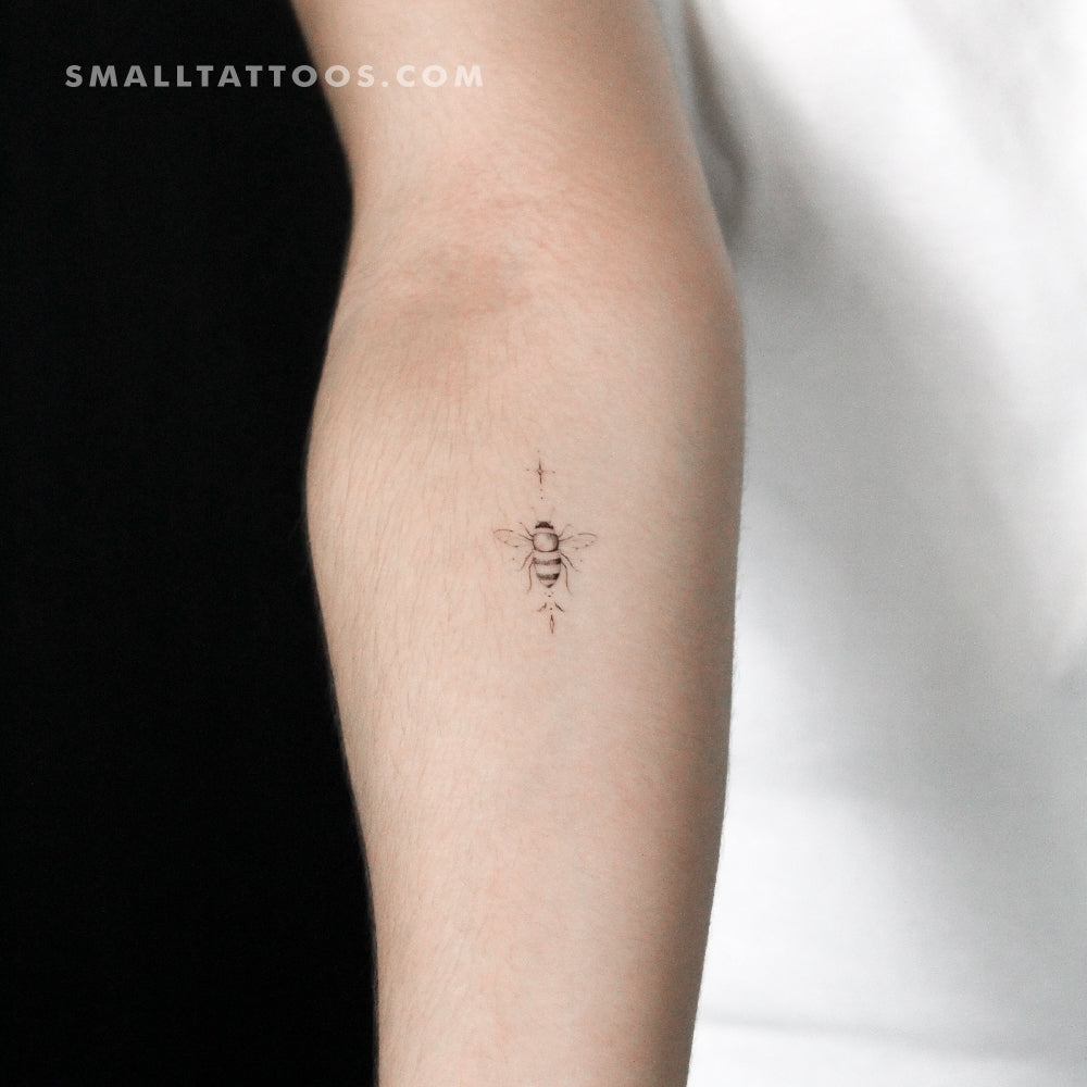 Ornamental Bee By Stefano Mazza Temporary Tattoo (Set of 3)
