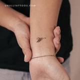 Tatuaje temporal de la letra W (juego de 3)