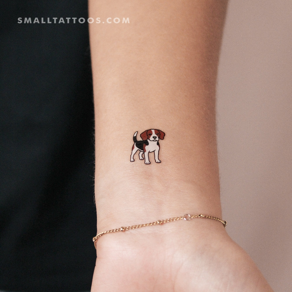 Tatuaje temporal de beagle (juego de 3)