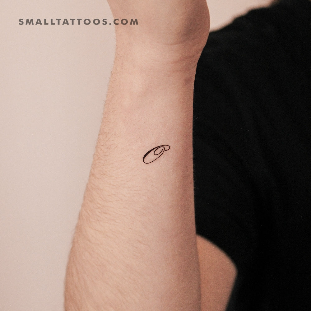 Tatuaje temporal de la letra O (juego de 3)