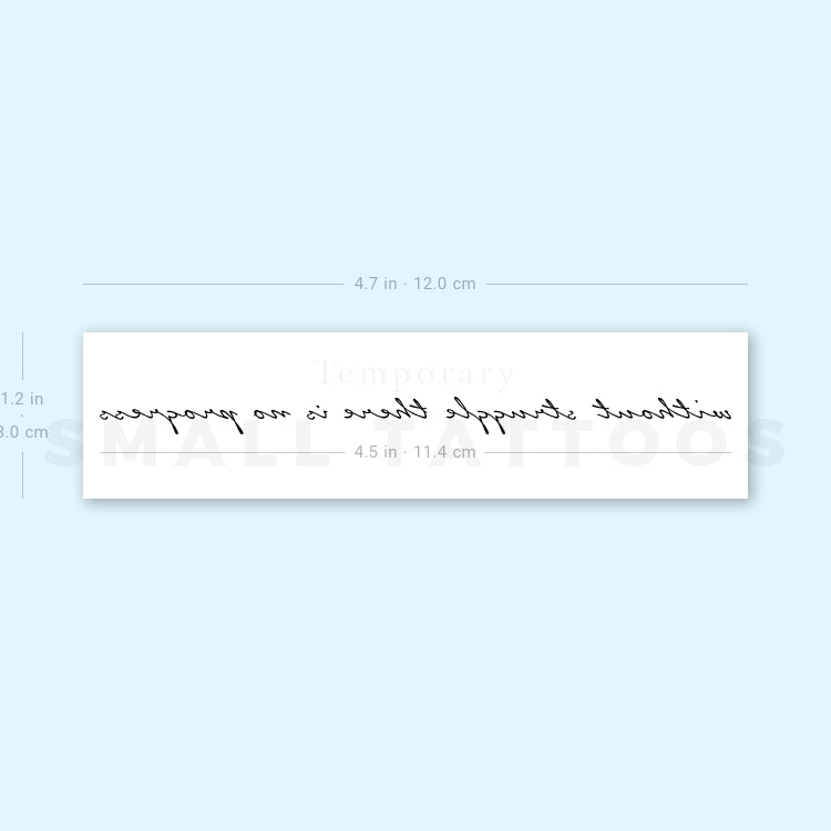 Without Struggle There Is No Progress Temporary Tattoo (Set of 3)
