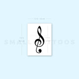 Treble Clef Temporary Tattoo (Set of 3)