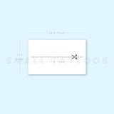 Small Open Here Scissors Temporary Tattoo (Set of 3)