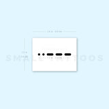 Morse Code 8 Temporary Tattoo (Set of 3)