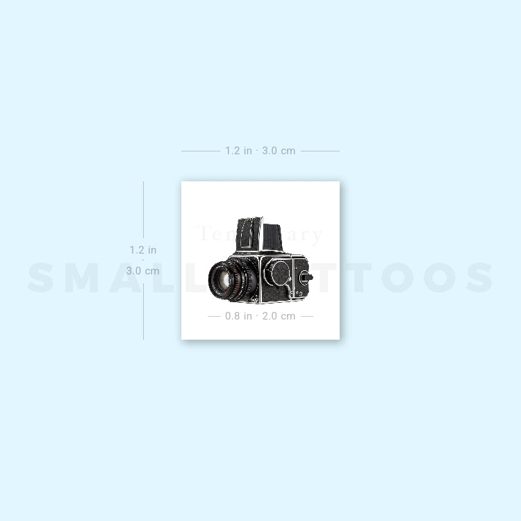 Hasselblad 500 Camera Temporary Tattoo (Set of 3)