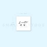 Minimalist Fox Temporary Tattoo (Set of 3)