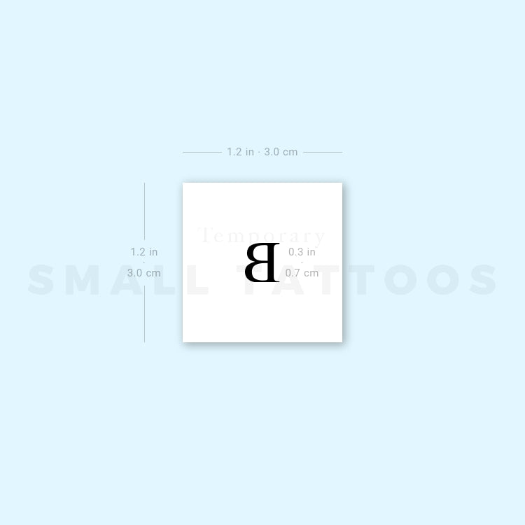 Uppercase Beta Temporary Tattoo (Set of 3)