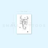 Scorpion By Stefano Mazza Temporary Tattoo (Set of 3)