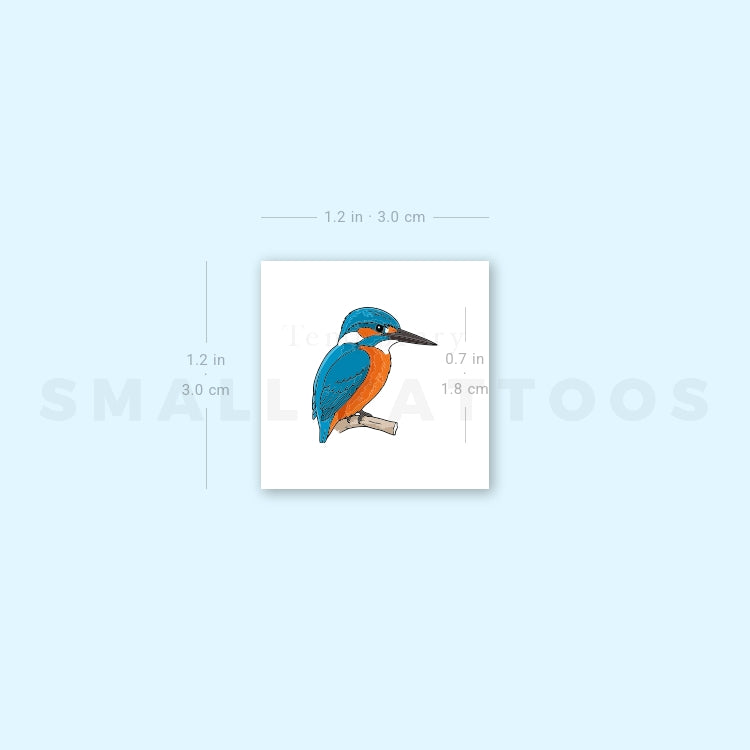 Little Kingfisher Temporary Tattoo (Set of 3)