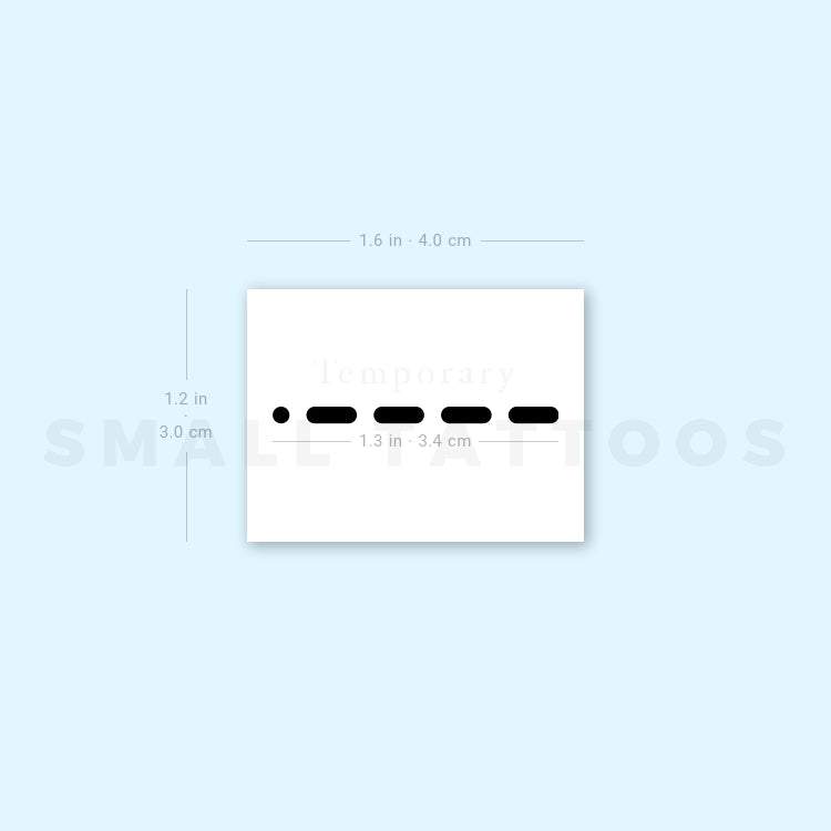 Morse Code 9 Temporary Tattoo (Set of 3)