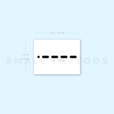 Morse Code 9 Temporary Tattoo (Set of 3)