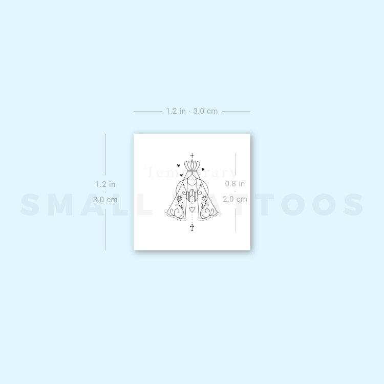 Our Lady Of Aparecida Temporary Tattoo (Set of 3)