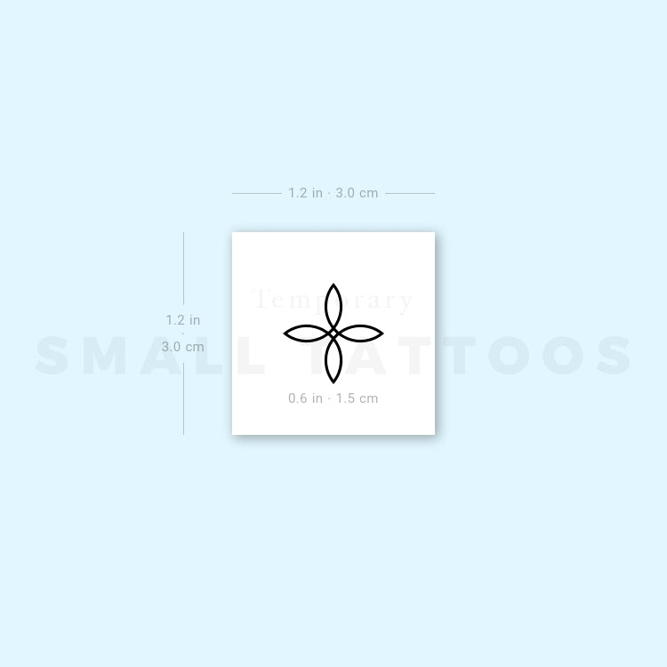 Small Quaternary Knot Temporary Tattoo (Set of 3)