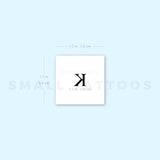 Uppercase Kappa Temporary Tattoo (Set of 3)