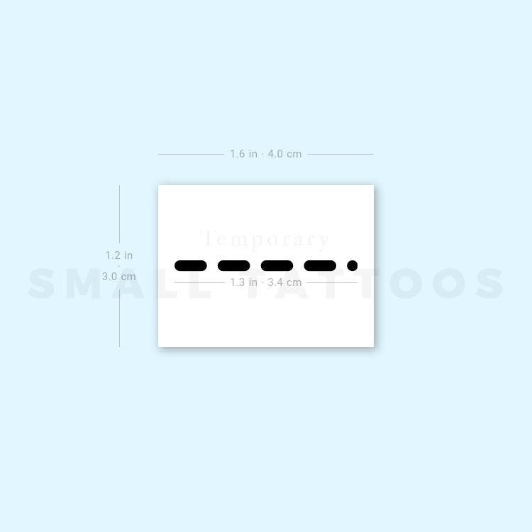 Morse Code 1 Temporary Tattoo (Set of 3)